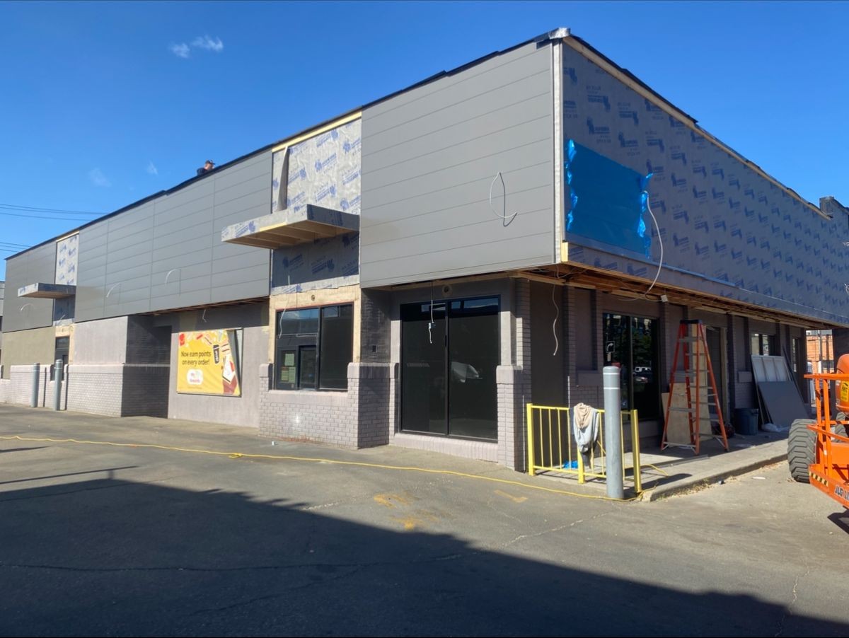 Close-up detail of steel siding panels and trim work in Parkland County