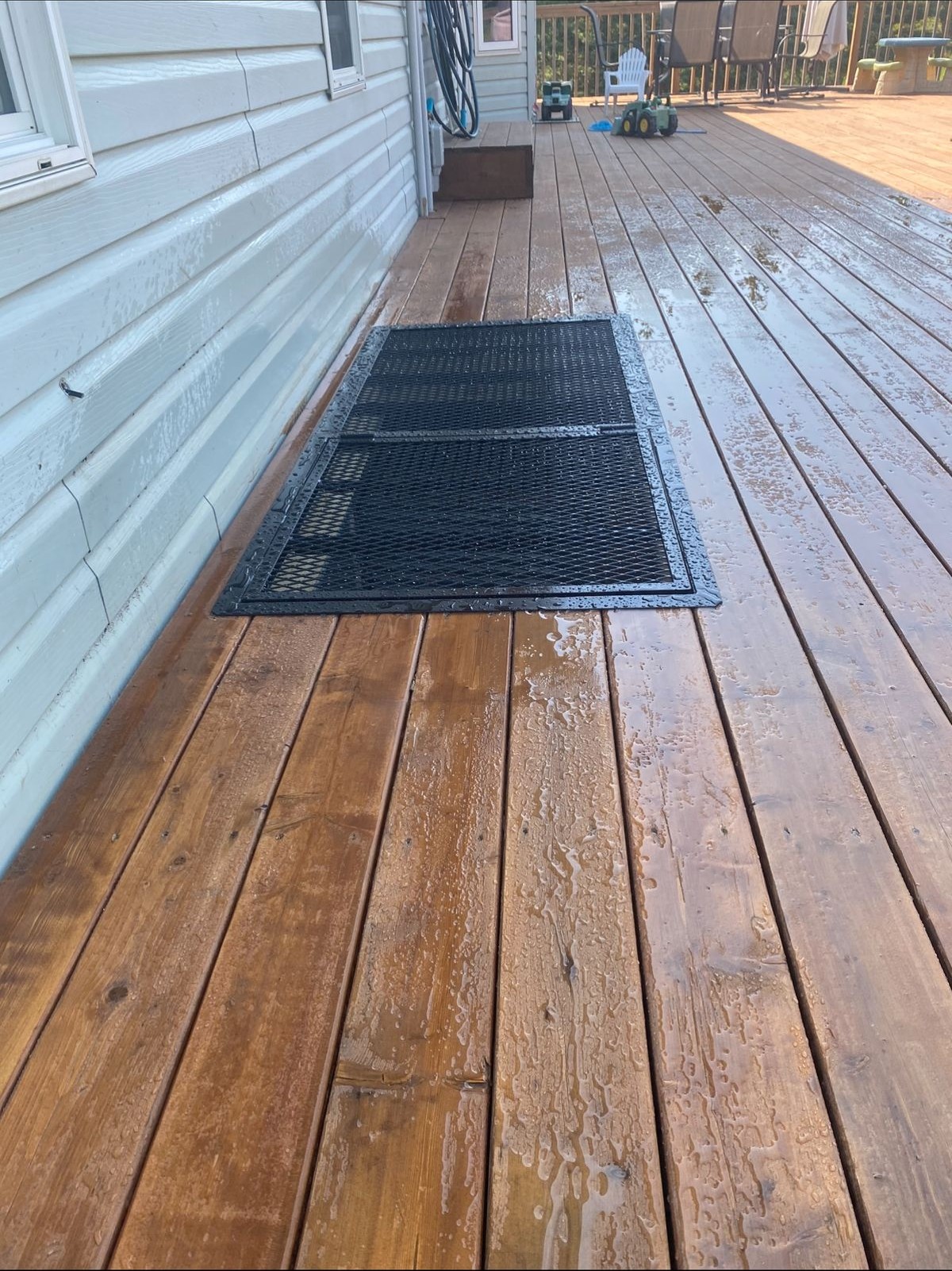 Completed exterior with new soffits, fascia, and eavestroughing on a Spruce Grove home